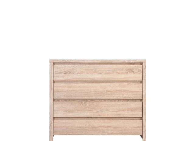 Kaspian 4-Drawer Chest of Drawers 105×92 cm – Wood-Grain Veneer | Sonoma Oak