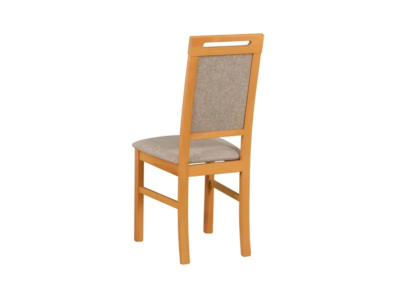 Lobo Upholstered Dining Chair – Beech Wood Frame | Cappuccino Fabric & Golden Grandson Oak