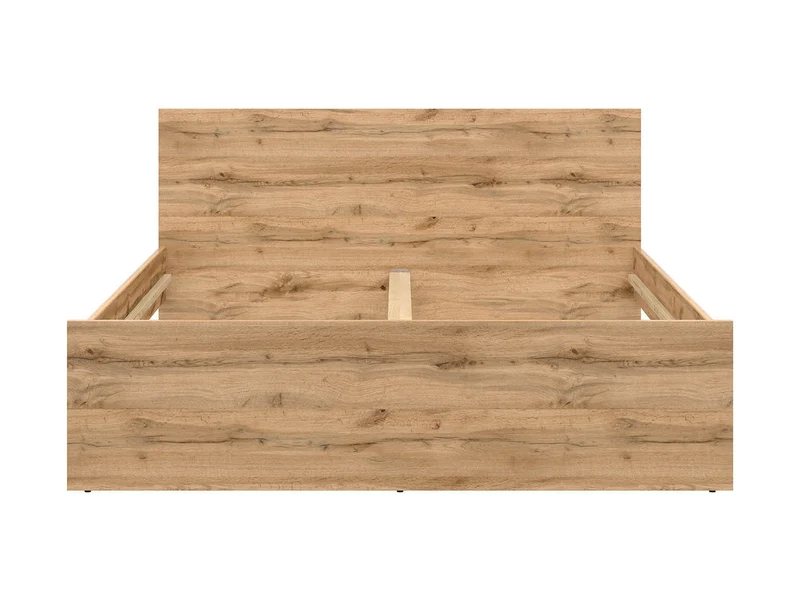 Zele Double Bed Frame 160×200 – Wotan Oak | Minimalist Design | Frame Only