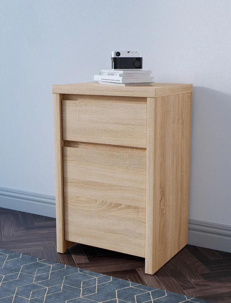 Kaspian Cabinet 49×77 cm – 1 Door, 1 Drawer, Handleless | Sonoma Oak