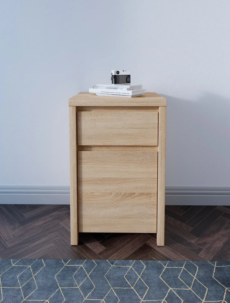 Kaspian Cabinet 49×77 cm – 1 Door, 1 Drawer, Handleless | Sonoma Oak