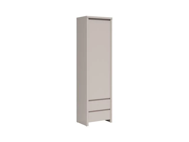 Kaspian Tall Narrow Bookcase 56 cm with Door & 2 Drawers – Uni Kashmir