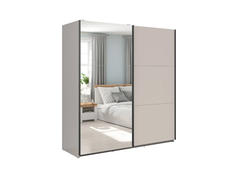 Tetrix Sliding Door Wardrobe 183 cm with Mirror – Uni Kashmir