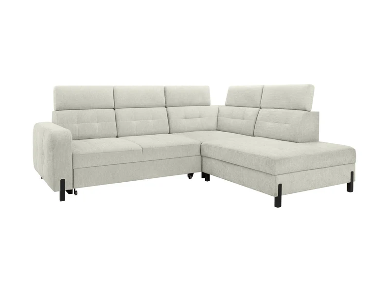 Maxim L Pull-Out Corner Sofa Bed 280x231 cm with Storage – Beige Kansas 4