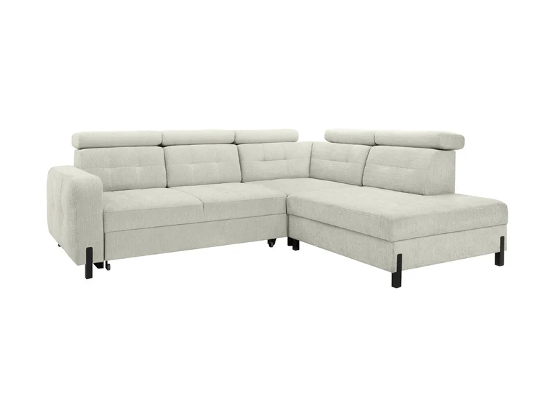 Maxim L Pull-Out Corner Sofa Bed 280x231 cm with Storage – Beige Kansas 4