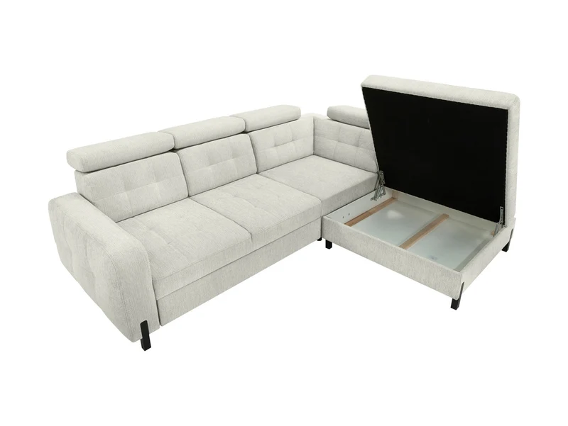 Maxim L Pull-Out Corner Sofa Bed 280x231 cm with Storage – Beige Kansas 4