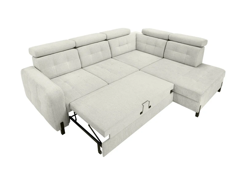 Maxim L Pull-Out Corner Sofa Bed 280x231 cm with Storage – Beige Kansas 4
