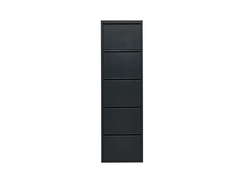 Fly 5K — Tall Metal Shoe Cabinet | 5 Compartments | Anthracite | 50 × 169.5 cm