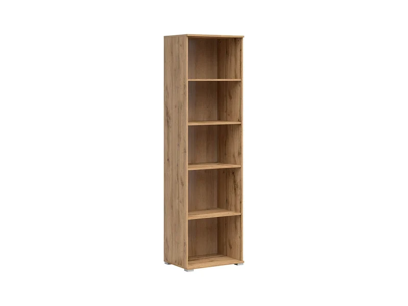 Zele — Tall Open Bookcase | 4 Shelves | 56 × 195 cm | Wotan Oak