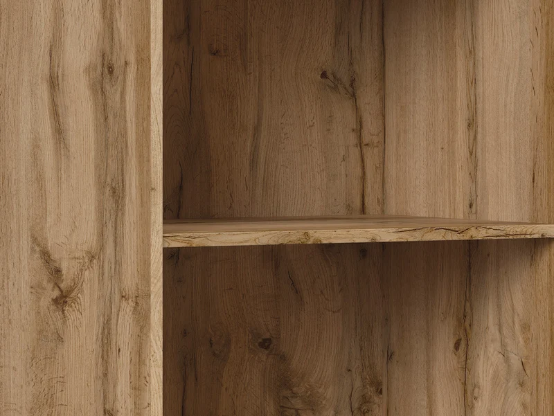 Zele — Tall Open Bookcase | 4 Shelves | 56 × 195 cm | Wotan Oak