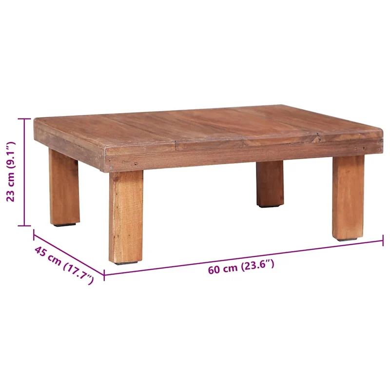 Couchtisch 60x45x23 cm Altholz Massiv