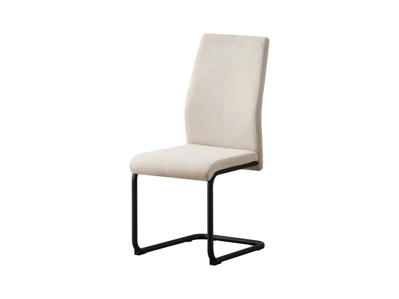 Anne Ph Upholstered Dining Chair – Cantilever Sled Base, Metal Frame | Cream Fabric