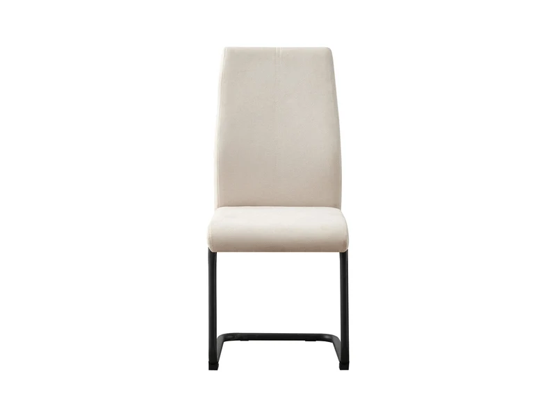 Anne Ph Upholstered Dining Chair – Cantilever Sled Base, Metal Frame | Cream Fabric