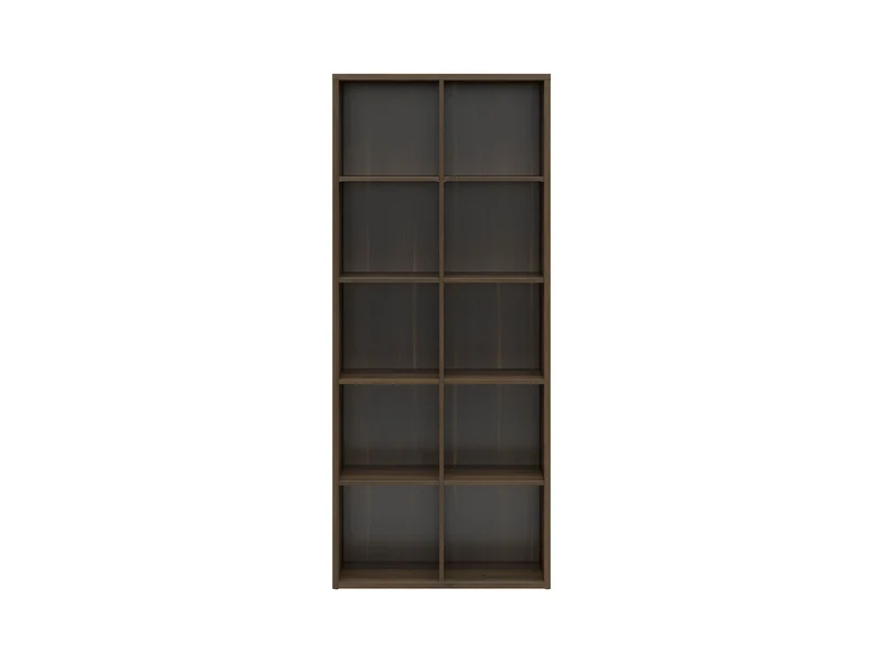 Nepo Plus Cube Bookcase 77×182 cm – 10 Open Shelves | Noble Oak