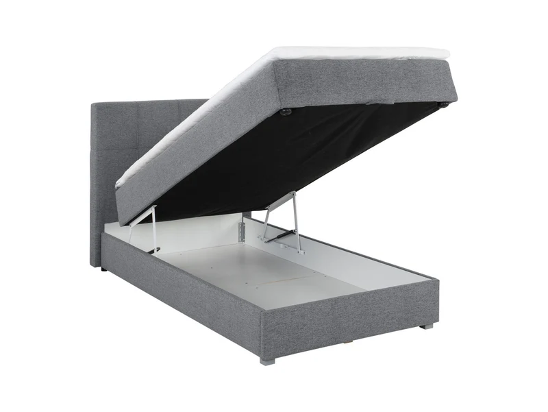 Winer Continental Bed 100x200 cm with Mattress & Topper – Neve 85 Fabric