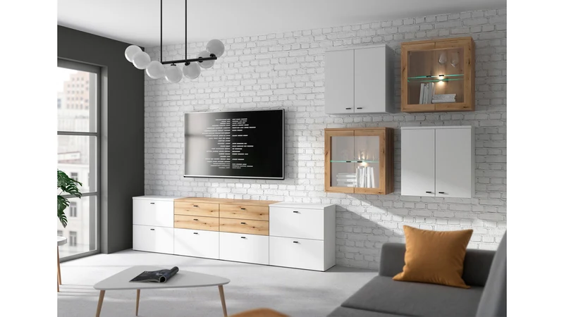 System 64 Single Door Drop-Down Cabinet 64x32 cm – White