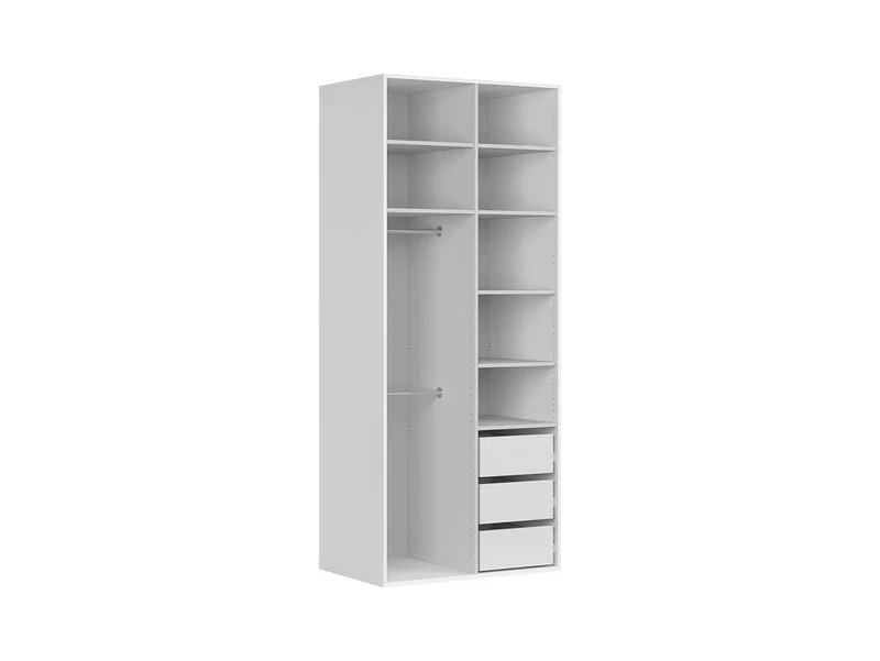 Flex 2-Door Mirrored Wardrobe 100x240 cm – White