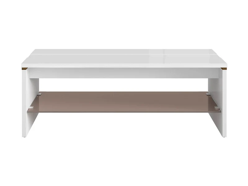 Azteca Trio — Coffee Table | 110 × 65 cm | White Gloss & Canterbury Oak