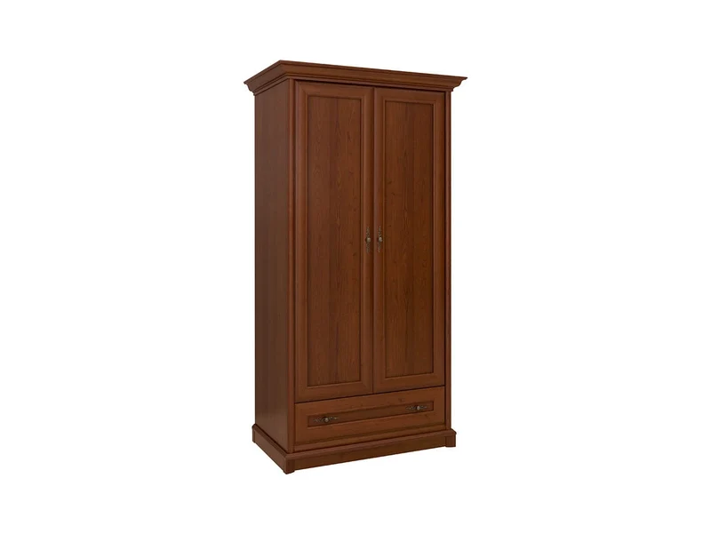 Kent — 2-Door Wardrobe with Drawer | 110 cm | Chestnut