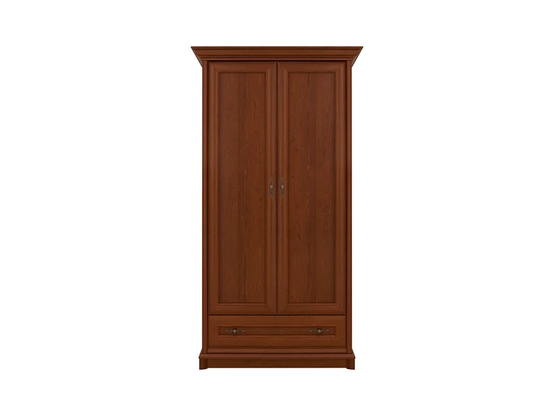 Kent — 2-Door Wardrobe with Drawer | 110 cm | Chestnut
