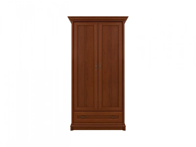 Kent — 2-Door Wardrobe with Drawer | 110 cm | Chestnut