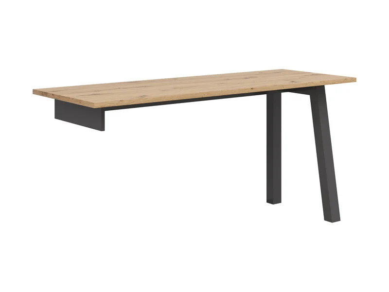Homeland Desk with Sideboard 150cm – Artisan Oak, White & Graphite