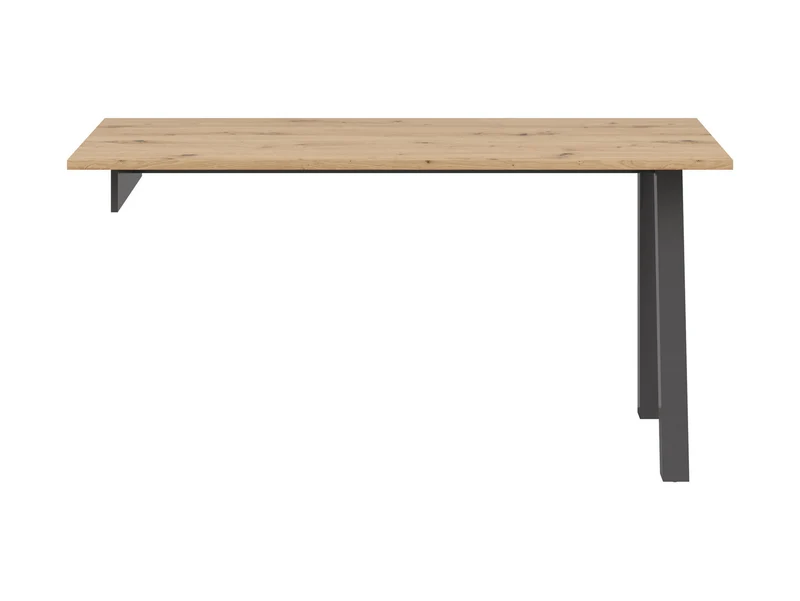 Homeland Desk with Sideboard 150cm – Artisan Oak, White & Graphite