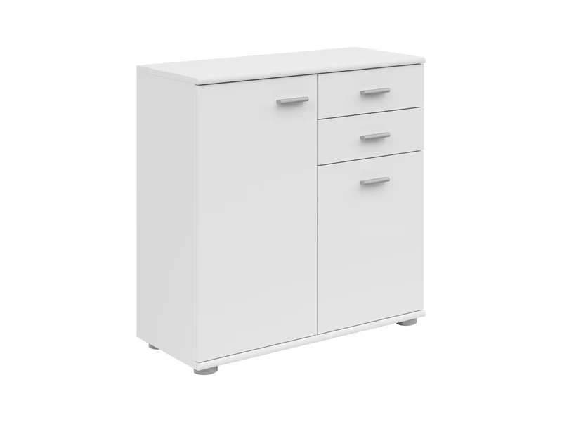 Noeda Chest of Drawers 70.9cm – White | 2 Drawers & 3 Shelves
