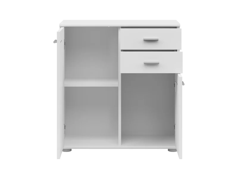 Noeda Chest of Drawers 70.9cm – White | 2 Drawers & 3 Shelves
