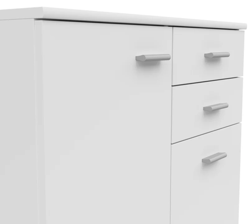 Noeda Chest of Drawers 70.9cm – White | 2 Drawers & 3 Shelves