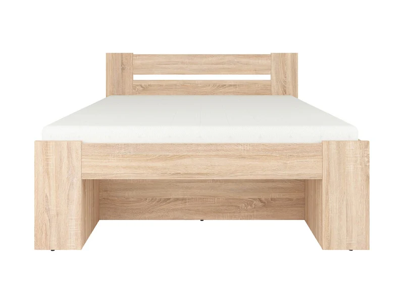 Nepo Plus Bed Set 140×200 cm – Bed, Ergo Basic Slatted Base & Premia Mattress | Sonoma Oak
