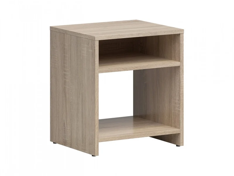Neno Bedside Table 40×45.5 cm – Open Shelf | Sonoma Oak