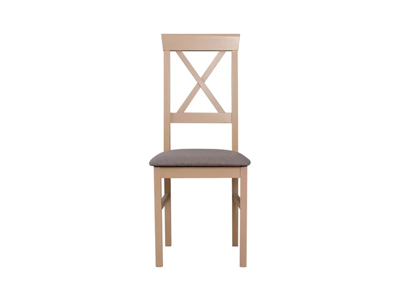 Alla 3 Upholstered Dining Chair – Sonoma Oak / Brown Fabric