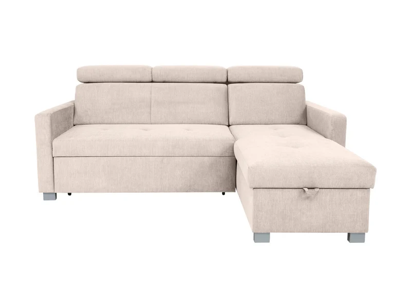 Brico Corner Sofa Bed 204×168 cm – Reversible, Dolphin Mechanism, Adjustable Headrests & Bedding Storage