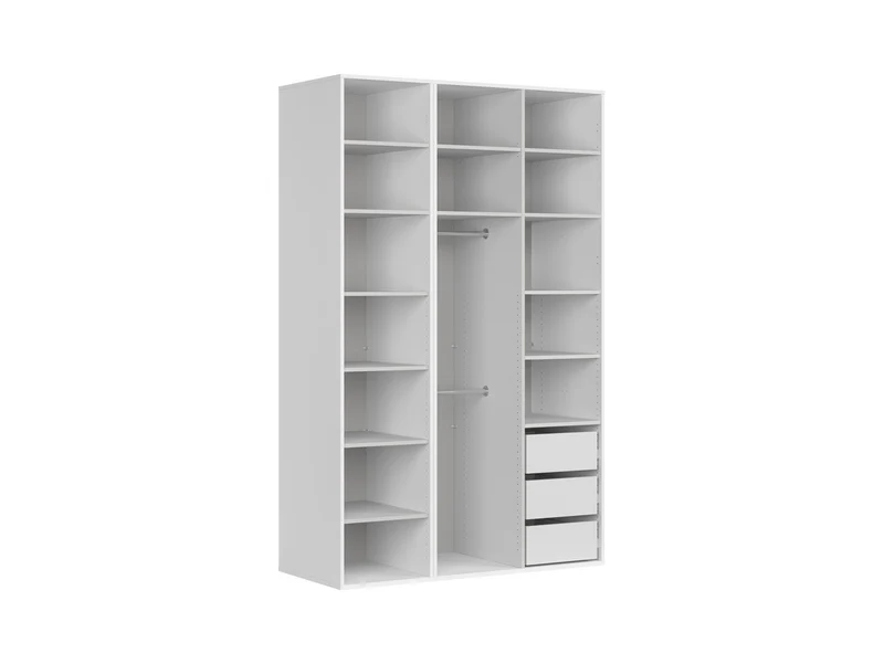 Flex — Modular Wardrobe Set 150 cm | White & Mauvella Oak | 3 Drawers