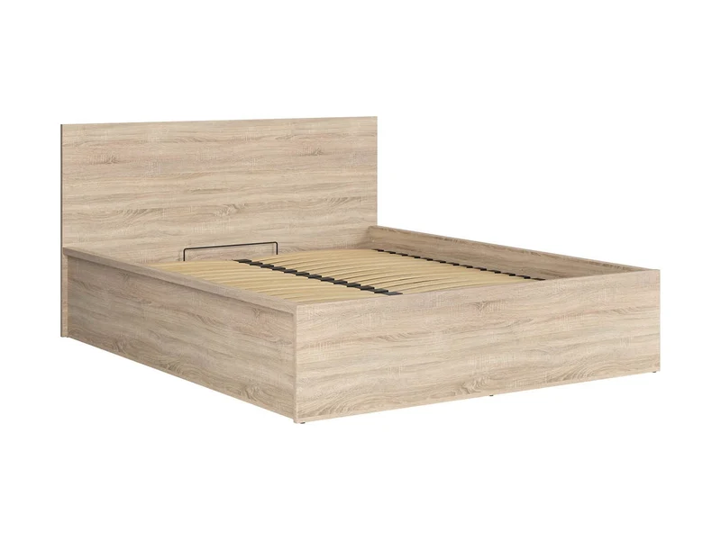 Tetrix — Double Bed 160 × 200 cm with Storage | Sonoma Oak