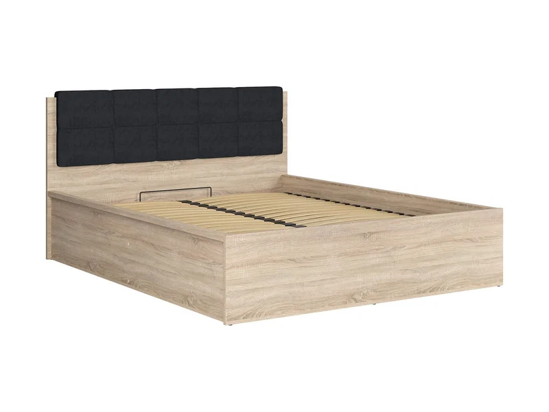 Tetrix — Double Bed 160 × 200 cm with Storage | Sonoma Oak