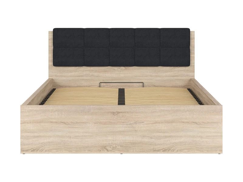Tetrix — Double Bed 160 × 200 cm with Storage | Sonoma Oak