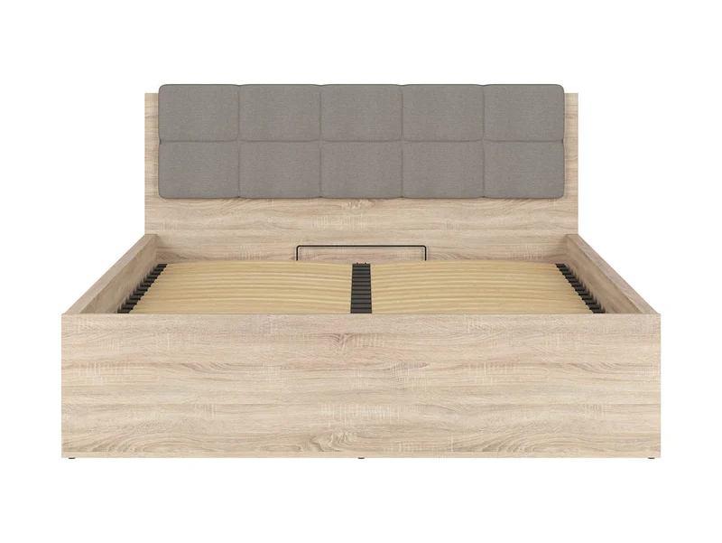 Tetrix — Double Bed 160 × 200 cm with Storage | Sonoma Oak