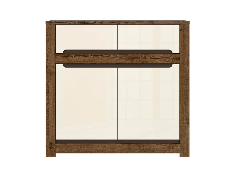Ruso Sideboard & Chest of Drawers – April Oak & Pearl High Gloss