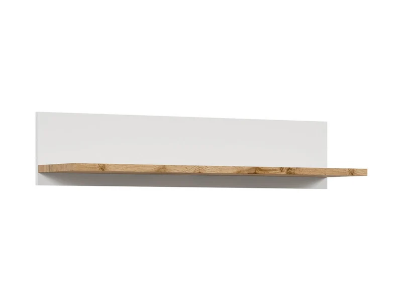 Holten — Wall Shelf | 106 × 22 cm | White & Wotan Oak | Max. 5 kg | Living Room Display