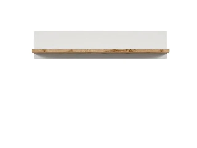 Holten — Wall Shelf | 106 × 22 cm | White & Wotan Oak | Max. 5 kg | Living Room Display