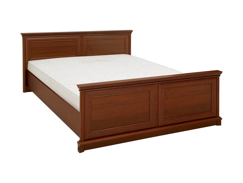 Kent Double Bed 160×200 cm – Classic Carved Headboard | Chestnut