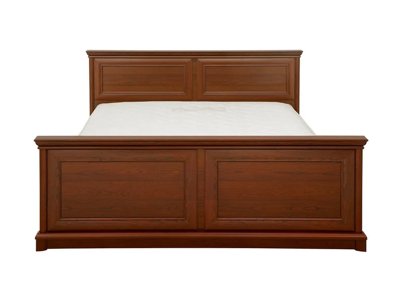 Kent Double Bed 160×200 cm – Classic Carved Headboard | Chestnut