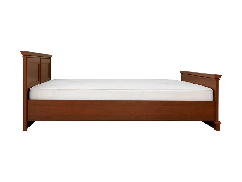 Kent Double Bed 160×200 cm – Classic Carved Headboard | Chestnut