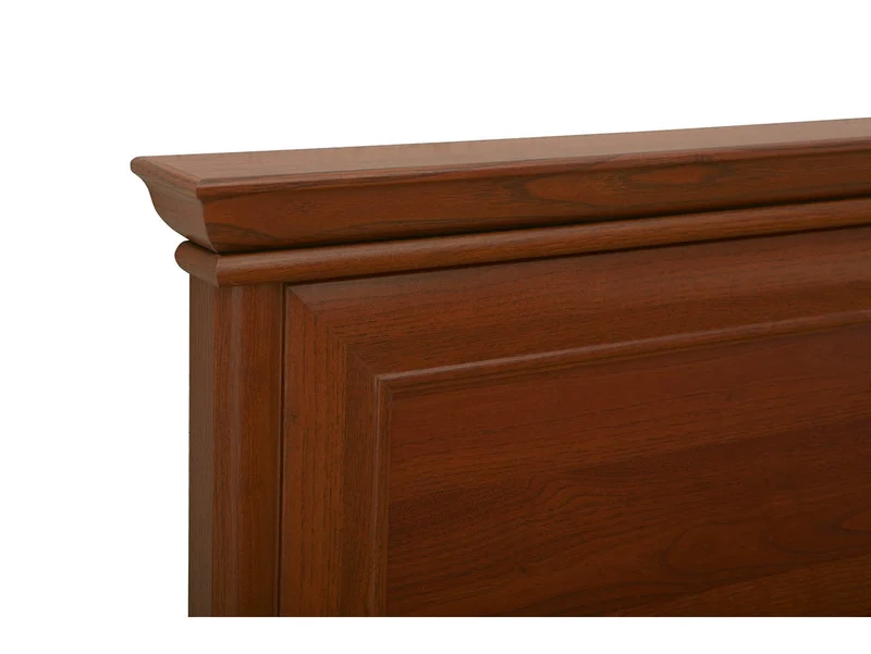 Kent Double Bed 160×200 cm – Classic Carved Headboard | Chestnut