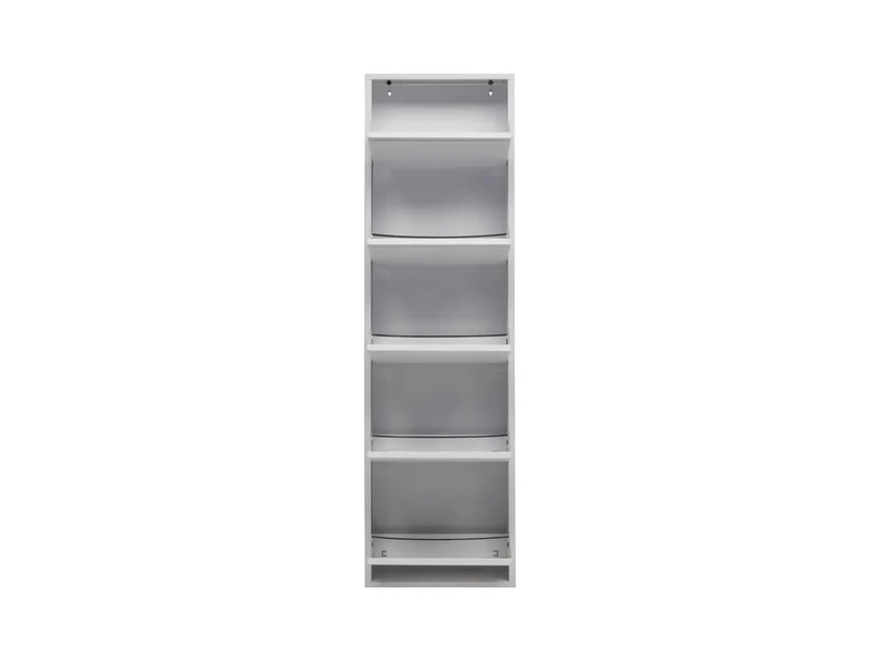 Fly 5K Shoe Cabinet – Slim Metal Shoe Storage | White & Anthracite