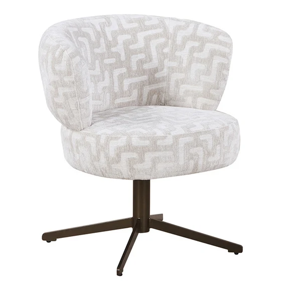 Stuhl beige drehbar, gepolsterter Esszimmerstuhl beige