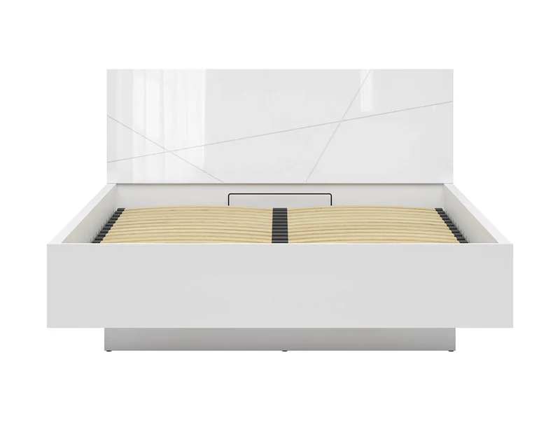 Forn Bed 160 cm with Storage + Mimas Mattress – White Gloss