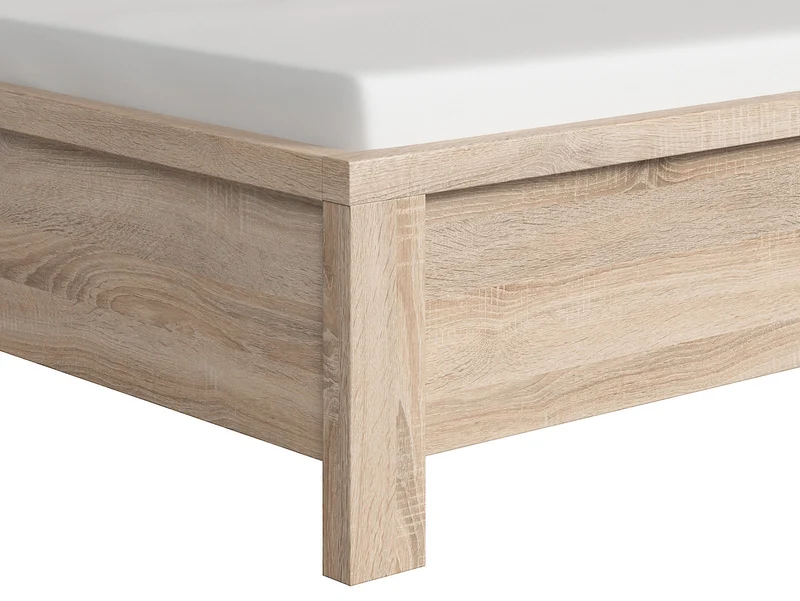 Kaspian Bed Frame 140×200 – Sonoma Oak | Frame Only, Easy Self-Assembly
